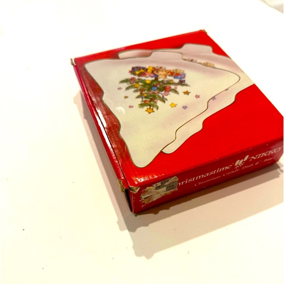 NOT FOR SALE/image only Candy Dish Set of 2 /VTG Christmas CandyDish 6.5" - Picture 7 of 7